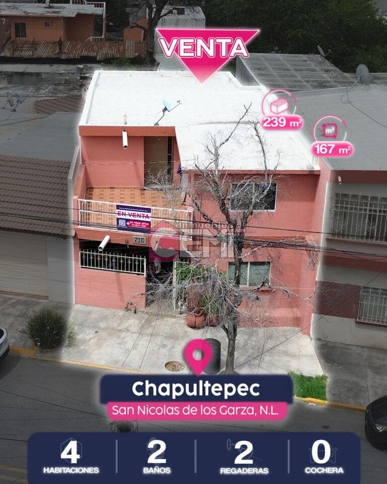 CASA EN VENTA, CHAPULTEPEC, SAN NICOLAS DE LOS GARZA. NUEVO LEON. FACHADA